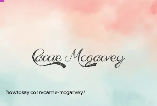 Carrie Mcgarvey