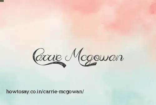 Carrie Mcgowan