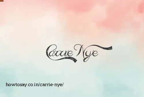 Carrie Nye