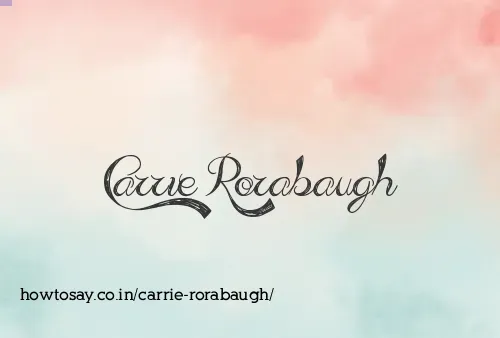 Carrie Rorabaugh