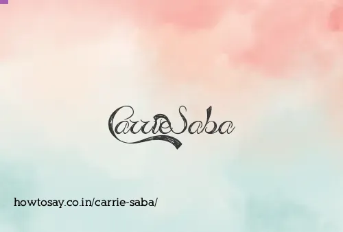 Carrie Saba