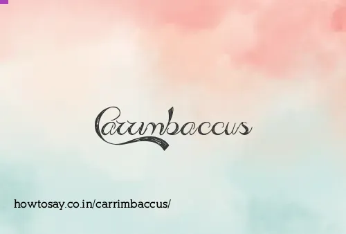 Carrimbaccus