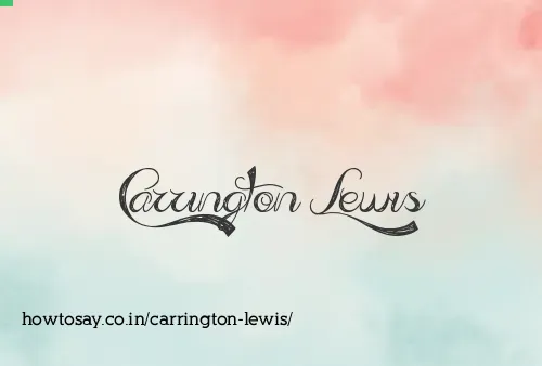 Carrington Lewis