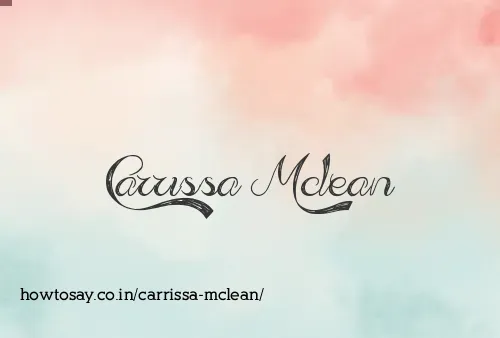 Carrissa Mclean