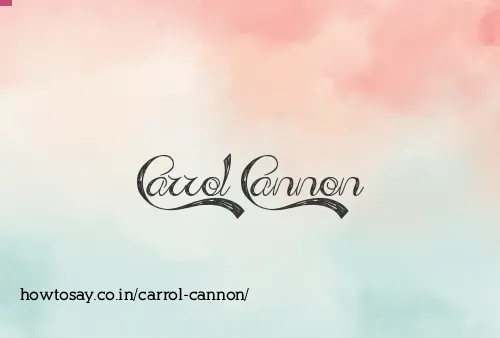 Carrol Cannon