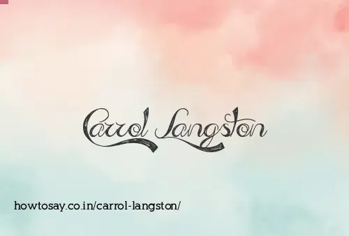 Carrol Langston