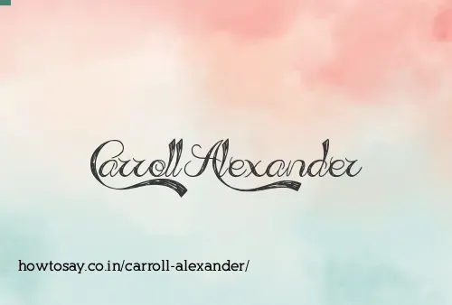 Carroll Alexander