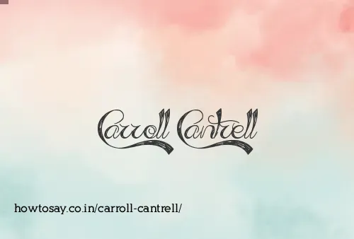 Carroll Cantrell