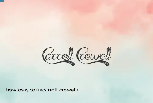 Carroll Crowell