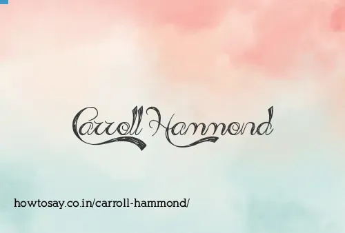 Carroll Hammond