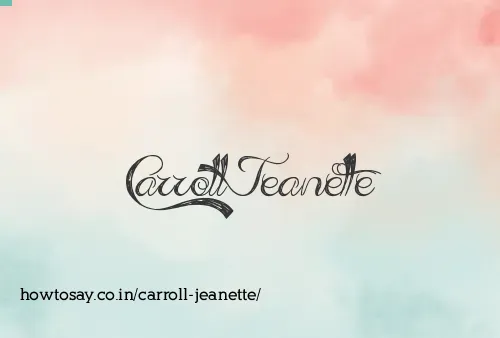 Carroll Jeanette