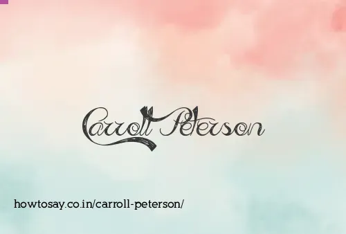 Carroll Peterson
