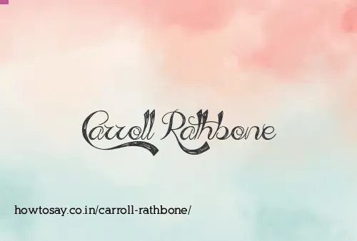 Carroll Rathbone