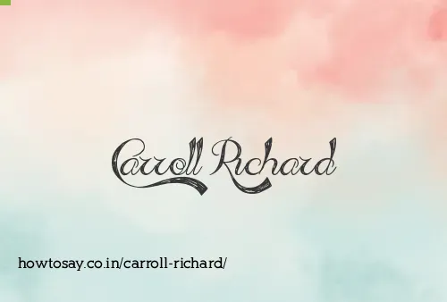 Carroll Richard