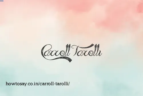 Carroll Tarolli
