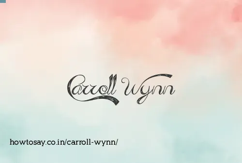 Carroll Wynn