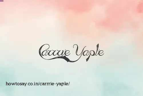 Carrrie Yaple