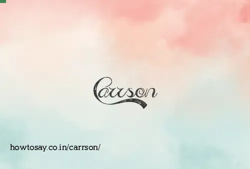 Carrson