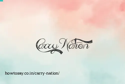 Carry Nation