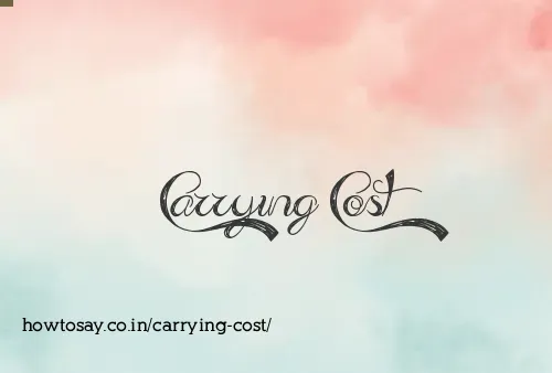 Carrying Cost