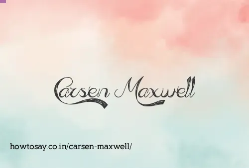 Carsen Maxwell