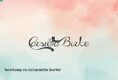 Carsietta Burke