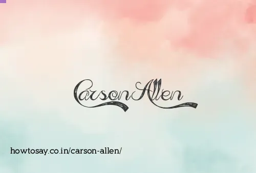 Carson Allen