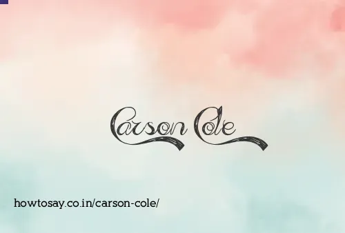 Carson Cole