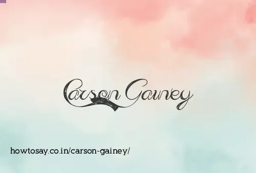 Carson Gainey