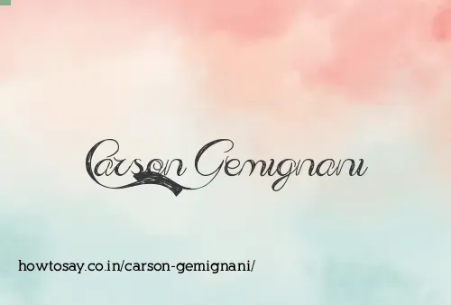 Carson Gemignani