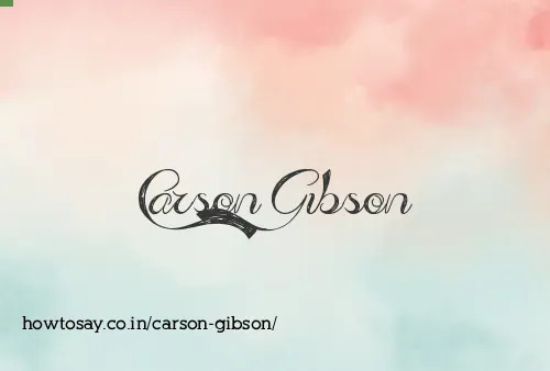 Carson Gibson