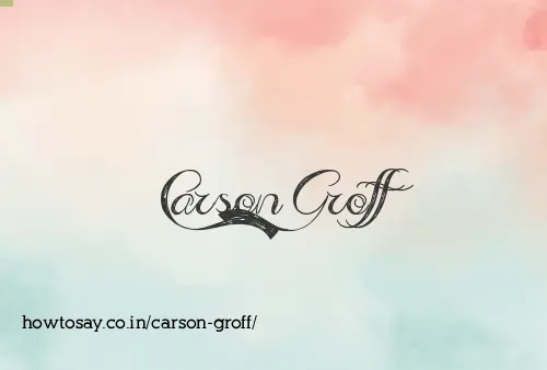 Carson Groff