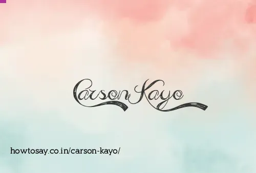 Carson Kayo