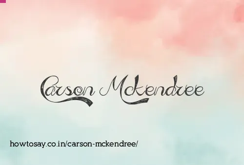 Carson Mckendree