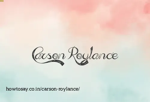 Carson Roylance