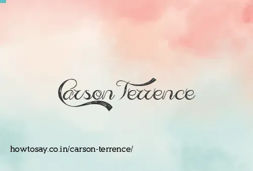 Carson Terrence