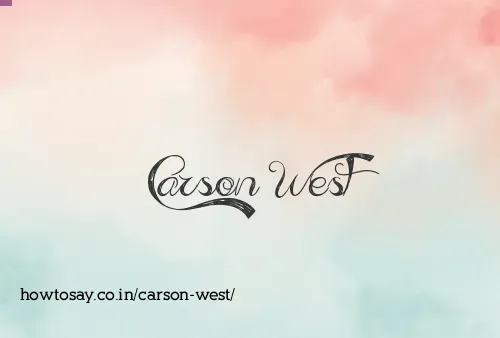 Carson West