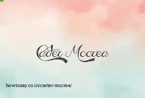 Carter Mccrea