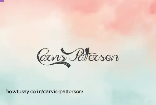 Carvis Patterson
