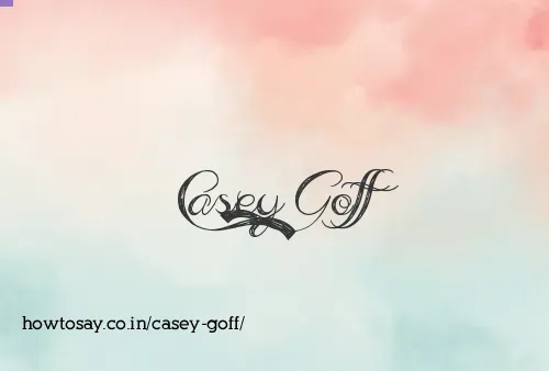 Casey Goff
