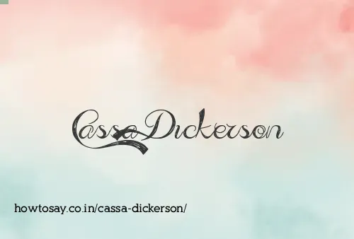 Cassa Dickerson