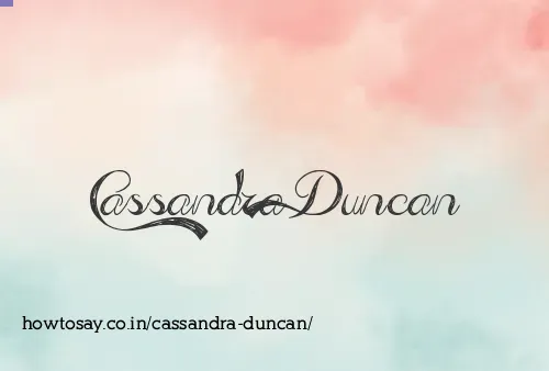 Cassandra Duncan
