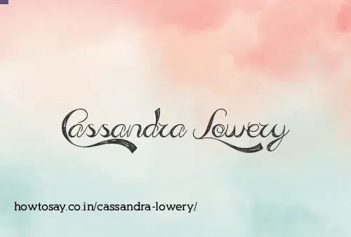Cassandra Lowery