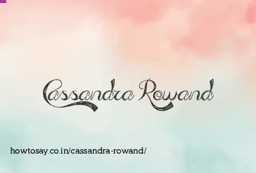 Cassandra Rowand