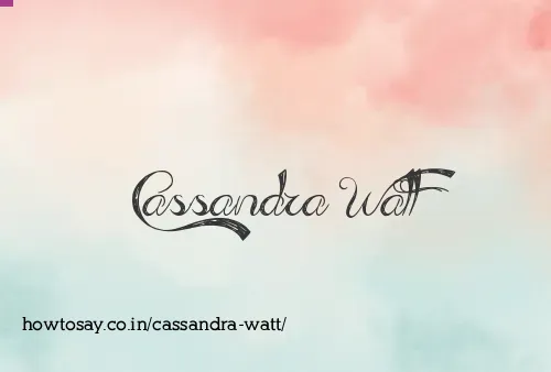 Cassandra Watt