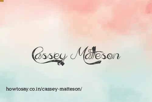 Cassey Matteson