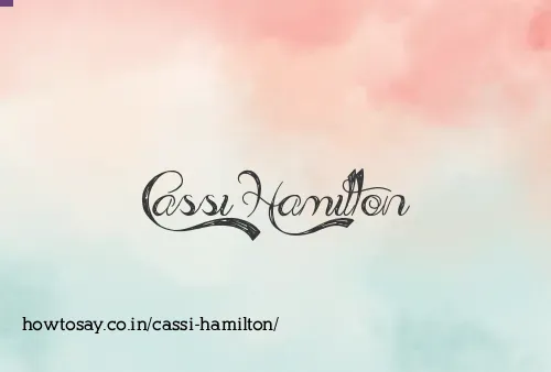 Cassi Hamilton