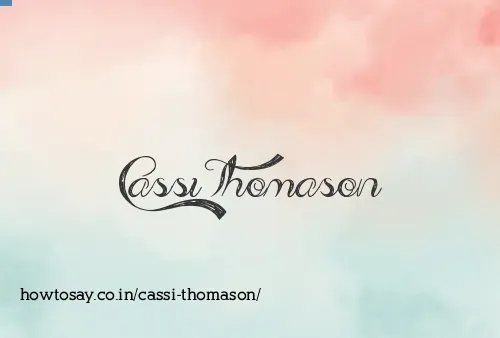 Cassi Thomason