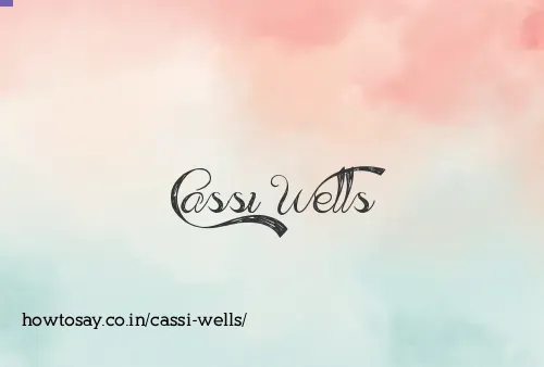 Cassi Wells