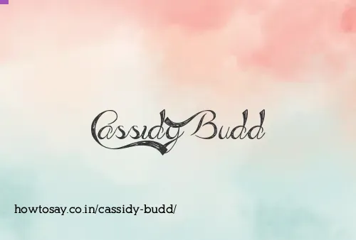 Cassidy Budd
